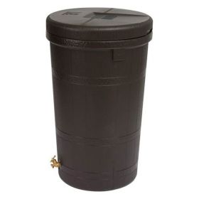 garDark Brown Single Spigot Eco 50-Gallon Rain Barrel