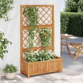 Raised Bed Natural wood Solid acacia wood with an oil finish