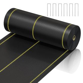 Black Weed Control Fabric , 90g HDPE (Option: 3X300ft-Black)
