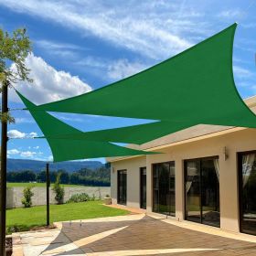 12'X12'X12' Dark Grey,Rust Red,Light Grey,Dark Green,Sand HDPE Sunshade Sail, 160 Grams (Option: 12X12X12ft-Dark Green)