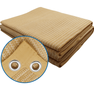 Black Weed Control Fabric,  HDPE (Option: 12X16ft-Sand)