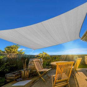7'X13' Scarlet And Light Grey HDPE Sunshade Sail, 160 Grams (Option: 7X13ft-Light Grey)