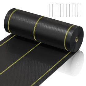 Black Weed Control Fabric ,70g HDPE (Option: 3X50ft-Black)