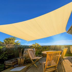 8'X12' Beige HDPE Sunshade Sail, 160 Grams (Option: 8X12ft-Beige)