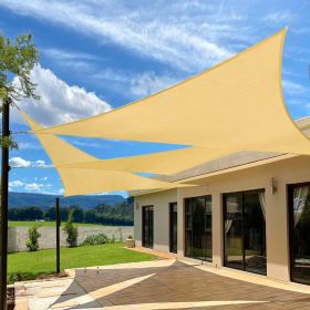 10'X10'X14' Dark Grey,Mocha,Sand,Light Grey HDPE Sunshade Sail, 160 Grams (Option: 10X10X14-Sand)