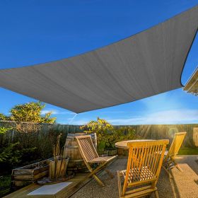 16'X16'Dark Grey,Sand,Light Grey,Cream HDPE Sunshade Sail, 160 Grams (Option: 16X16ft-Dark Grey)