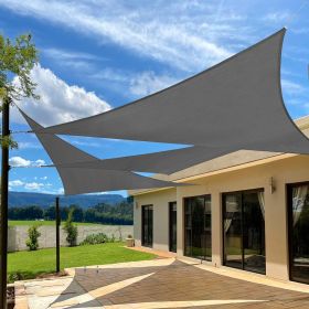 12'X12'X12' Dark Grey,Rust Red,Light Grey,Dark Green,Sand HDPE Sunshade Sail, 160 Grams (Option: 12X12X12ft-Dark Grey)
