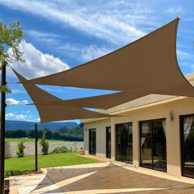 10'X10'X14' Dark Grey,Mocha,Sand,Light Grey HDPE Sunshade Sail, 160 Grams (Option: 10X10X14-Mocha)