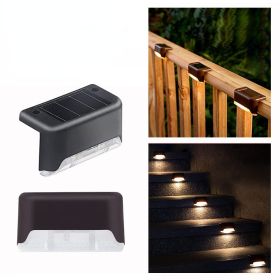 4pcs Solar Wall Light Garden Outdoor; Waterproof Stair Lights With Light Control; For Garden Yard Porch Wedding Party Decor (Color: Brown Shell [white Light], quantity: 4PCS)