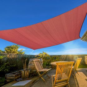 16'X20' Mocha,Rust Red,Sand HDPE Sunshade Sail, 160 Grams (Option: 16X20ft-Rust Red)